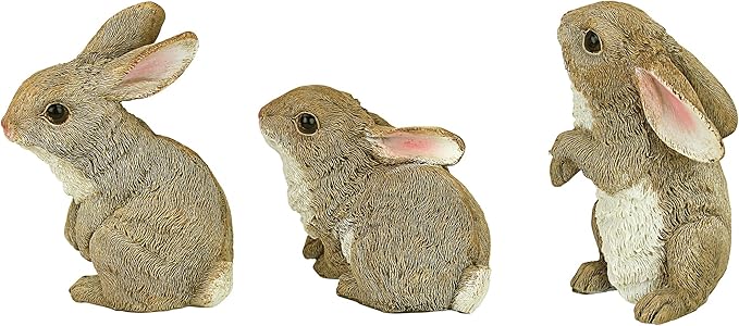 Design Toscano The Bunny Den, Garden Rabbit Statue: Set of Six