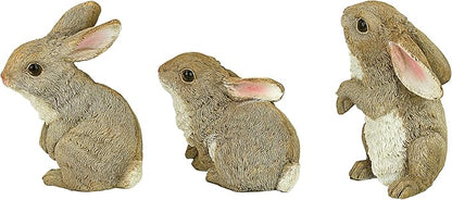 Design Toscano The Bunny Den, Garden Rabbit Statue: Set of Six