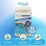 PONDSCAPE Harmony Beneficial Bacteria – Natural Clarifier Packets for Ponds, Waterfalls & Fountains – Supports Visual Clarity & Healthy Water Balance – 24 Packets