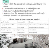 HITOP Outdoor Pond Heater - 150W 300W 600W Aquarium Heater for Small Ponds, Pond De-icer with 16.4Ft Long Cable Wire and Floatable Foam
