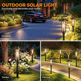 Ahaorigin 6 Pack Solar Pathway Lights Outdoor, Upgraded Bright Solar Powered Garden Light Outside, Waterproof Outdoor Lighting for Landscape Lawn Patio Yard Path Driveway Walkway Decor, Warm White