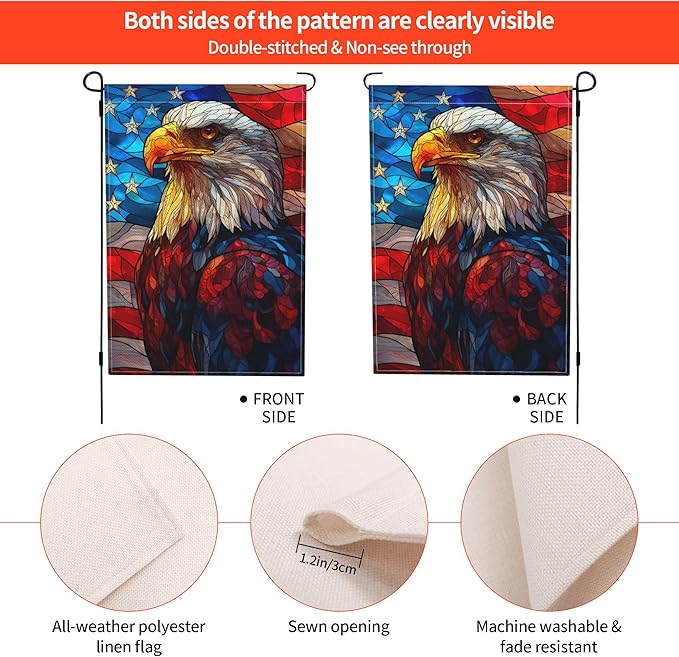 Bird Garden Flag Seasonal Double Sided 12 x 18 Inch Small Yard Flag for Indoor Outdoor Decor Holiday All Seasons