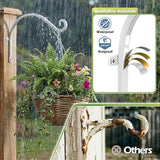 AJART White Plant Hanger Outdoor: 12-Inch Plant Hooks for Wall Indoor - Metal Plant Bracket Hook for Hanging Flower Baskets