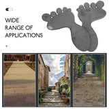 Cast Iron Footprint Stepping Stones Garden Walkway Decor Metal Yard Ornaments Outdoor Path Markers Rustic Patio Trail Mats for Lawn Landscaping