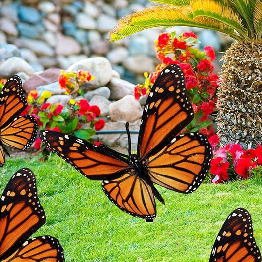 Animal Silhouette Sculptures - Acrylic Yard Art Decor Stakes，Cute Realistic Garden Ornaments for Backyard, Patio, Roof Décor, (C)