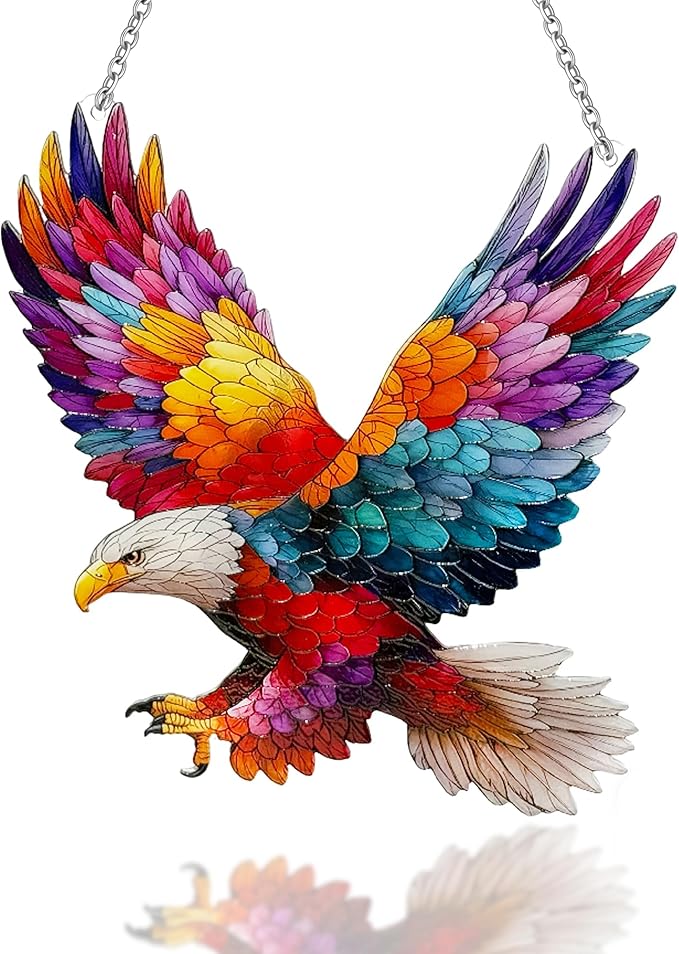 Eagle Suncatcher Ornament, Eagle Suncatcher for Window, Bird Suncatcher for Patio/Mom/Window