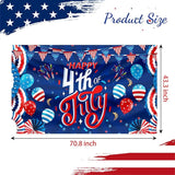 Large 4th of July Decorations Banner Outdoor Patriotic Memorial Day Independence Day Flag71x44 Inch, Flag Day Yard Sign Bunting Background for Photography for Indoor Home House Decor Party Supplies