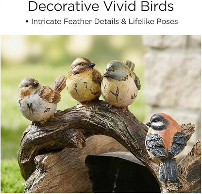 Bird Gutter Downspout Statue Splash Block Outdoor Garden Decoration, 11.4” x 6.9” Gutter Extender Diverter Rain Guardian Statues for Patio, Yard Accessory, Resin Decorative Concrete Pond Koi Decor