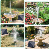 Solar Water Fountain for Bird Bath with Seperate Solar Panel 1.8W,Solar Fountain Pump for Pond,Water Feature Solar Water Pump