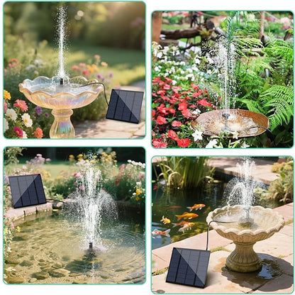 Solar Water Fountain for Bird Bath with Seperate Solar Panel 1.8W,Solar Fountain Pump for Pond,Water Feature Solar Water Pump