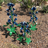 Generic Metal Bluebonnets, Set of 3 Handmade, Garden Decor, Texas State Flower, Outdoor Indoor, Metallic Blue