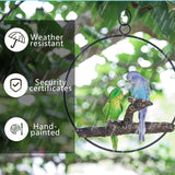 Exotic Hanging Parrot Statue - Vibrant Hand-Painted Resin Decor for Patio, Garden, Lawn, Pool, or Sunroom - Ideal Tropical Bird Gift