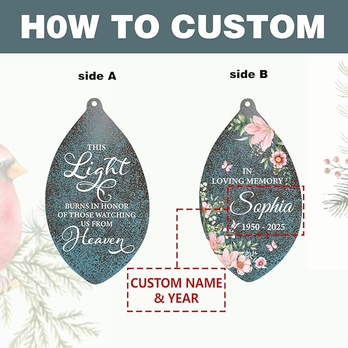 ASTARIN Wind Chimes for Loss of Loved One, Personalized Sympathy Wind Chime for Women, Windchimes Outdoors Deep Tones, Remembrance/Sympathy Gifts Loss of Mother(Produced in USA)