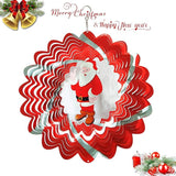FONMY Wind Spinner 3D Stainless Steel Christmas Decoration Garden Decoration Indoor Outdoor Hanging Ornament Worth Gift 12inch Santa Claus Metal Wind Spinners