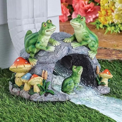 Gutter Downspout Extension Decorative Statue, Frog Statues 3”×4” Gutter Downspout Splash Block Extender, Outdoor Patio Lawn Ornaments, Animals Statue Decorative for Gutter Downspout Guardian Rain