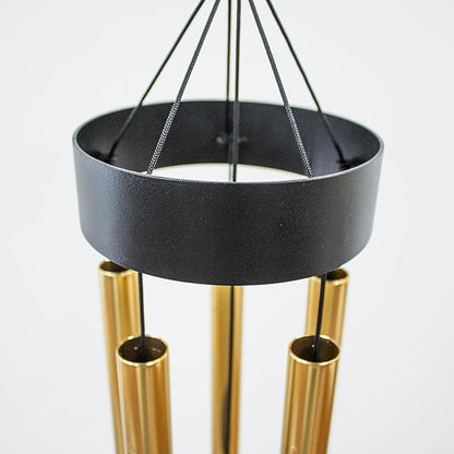 Personalized Wedding Wind Chime, and So Together Wedding Gift, Custom Couple, Newlywed or Anniversary Wind Chime (Black/Gold)