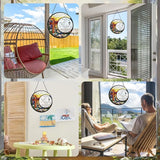 Cross Stained Glass Window Hanging, Bible Catchers Indoor Window Gifts for Grandma Mom Women Men, Christmas Wall Art Decor for Home Garden Doors