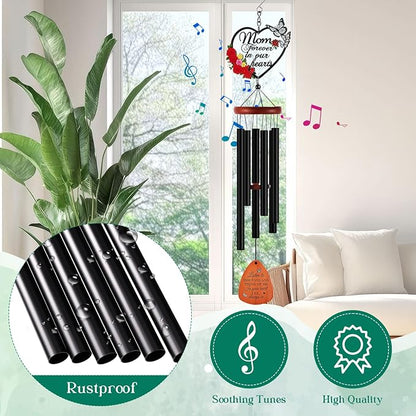Kathfly Sympathy Wind Chimes for Loss of Loved One, 28" Memorial Wind Chimes for Outside, Bereavement Condolence Funeral Windchime Funeral Gift for Gifts for Loss of Loved One Mother Father Husband
