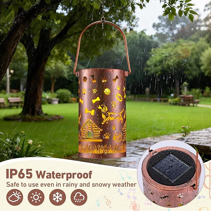 Retisee Dachshund Dog Design Solar Wind Chimes Outdoor Metal Dachshund Gifts Solar Light Windchimes Outside Indoors Christmas Decoration Birthday Gift for Home Lawn Porch Patio Garden Yard
