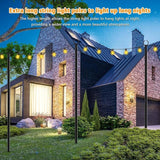 LETIANPAI 10 Pack String Light Poles,10 Ft Metal Poles with Fork for Outdoor String Lights,Outdoor Light Poles with Fork,Poles/Post/Stand for Outside