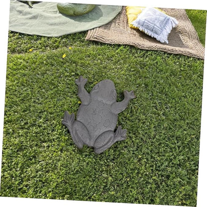 Yardwe Stepping Stones for Frog Stepping Iron Garden Frog Statue Decor Outdoor Garden Ornament