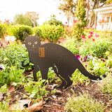 RealSteel Garden Art Cats 3 Pack (2nd Edition) – Metal Cat Yard Stakes & Outdoor Garden Statues – Decorative Lawn & Patio Art for Cat Lovers – Zen Garden & Spring Outdoor Décor – American Made - Black