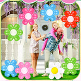 18 Pcs Spring Daisy Flower Inflatable Balls Blow up Daisy Flower Inflatable Decoration Colorful Spring Inflatable Hanging Ornament Flower Shape PVC Yard Decors for Indoor Outdoor(Classic)