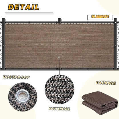 LOVE STORY Balcony Privacy Screen, 2.5'x7' Deck Shield Screen Fence Cover,UV Protection and Weather-Resistant,3 FT Height for Deck, Patio, Backyard, Outdoor Pool, Porch, Railing, Brown