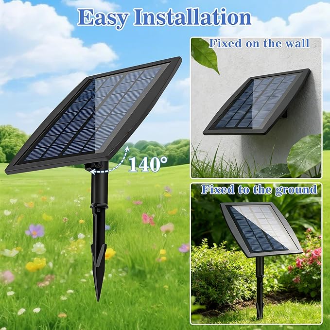 2.5W Solar Water Pump with 3 Spray Nozzles, 3.94FT Tubing, 9.85FT Power Cable, DIY Solar Water Fountain for Garden, Yard, Water Feature