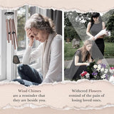 Leebbsin Loss of Loved One Gift, 25.5" Sympathy Wind Chimes, Memorial Gifts for Loss of Loved One, Mom, Dad, Wife, Husband, Child, Remembrance & Bereavement Gifts for Funreal, Outdoor