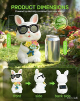 Solar Bunny Garden Outdoor Statues Decor, Rabbit with Flower and LED Lights Garden Decor for Home House, Yard Art Lawn, Ornaments, Porch Patio, Balcony - Birthday Gifts for Grandma Mom Women