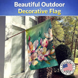 Caroline's Treasures Louisiana Magnolias in Watercolor House Flag Large Porch Sleeve Pole Decorative Outside Yard Banner Artwork Wall Hanging, Polyester, House Size, Multicolor