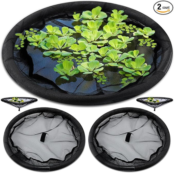 Diameter Fish Barrier Black Flora Round Floating Island Plant Protector for Your Home Pond Protects Fish