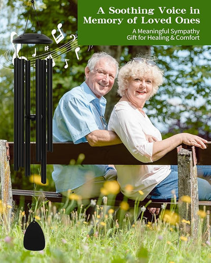 48" Wind Chimes for Indoor and Outdoor, Deep Bass Tone and Professional Tuned Aluminum Wind Chimes for Patio Garden Memorial, Sympathy Gift for Loss of Loved One, Housewarming Gift