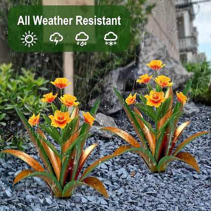 TOMBABY Huge Metal Agave Plants Outdoor Decoration Outdoor Garden Decorated with Flowers Mexican Yard Art Plant Garden Gift (Green 1 Pack)