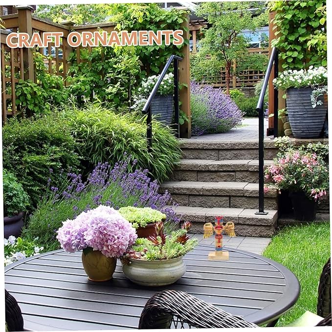 Resin Tribal Symbol Statue for Garden Decoration Handpainted Ornament Unique Design Outdoor Resin Craft Auspicious Tribal Token Figurine for Courtyard Decor