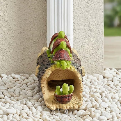 Funny Turtle Gutter Downspout Extender Statue, Outdoor Decor Sculpture Ornament, Decorative Gutter Extension, Splash Block, Downspout Diverter, Eco-Friendly Resin, Perfect for 3"x4" Downspouts