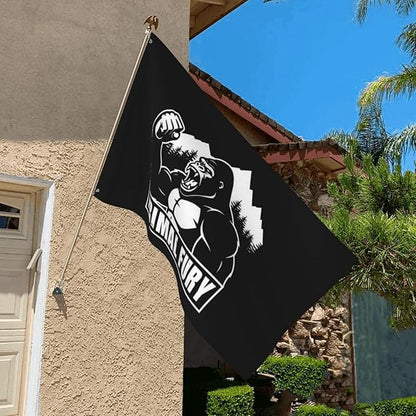 Gorilla Flag Outdoor Heavy Duty Gym Banner Double Sided 3x5 Ft Fitness Workout Flags with Brass Grommets for Room Decor, Bedroom, Garden, House Decoration