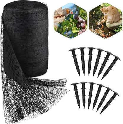 PACETAP 35 x 40 Ft Koi Pond Netting Kit, Heavy Duty Pond Netting Mesh Net Cover for Leaves, Protecting Koi Fish from Birds, Cats -Stakes Included