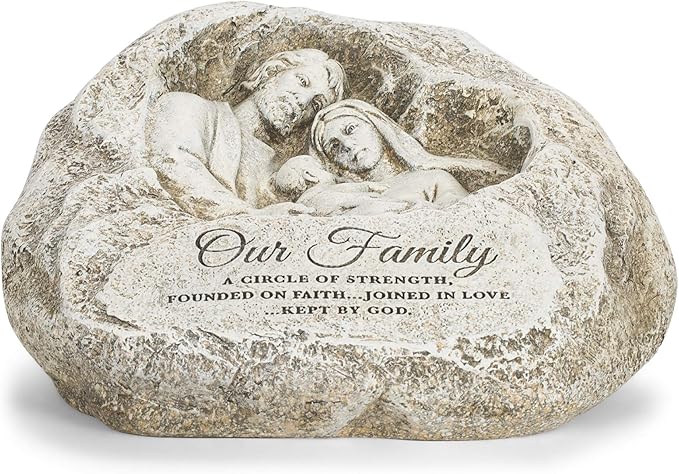 Joseph's Studio by Roman Inc., HOLY Family Garden, Garden Collection, Religious Statue, Holy Family, Memorial, Angel, Patron Saint, Décor (7x8x4)