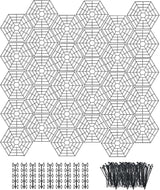 Pond Netting Floating Guard, Fish Protector, Floating Net for Pond, 30 Nets with 90 Connectors & 120 Zip Ties