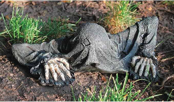 Design Toscano QM21463 The Creeper from The Grave Garden Statue Zombie Halloween Decoration, Small Size But Still Scary, Multicolored
