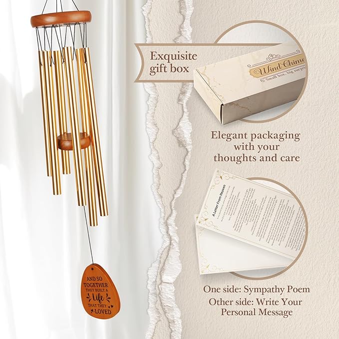 Aurahouse Wedding Gifts Wind Chimes, Engagement Wedding Gifts for Couples 2026 Newlyweds, Bridal Shower Gift for Bride, Anniversary, Registry Gift for Couple