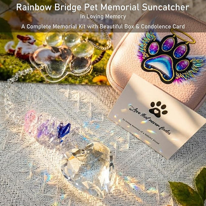 Dog Memorial Gift - Crystal Suncatcher for Loss of a Dog, Pet Loss Sympathy Gift & Remembrance Keepsake