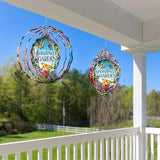 FLAGWIX Gifts for Grandma - Nana's Garden 3D Stainless Steel Metal Wind Spinners 12 in - Gardening Grandma Birthday Gifts for Women Nana Gigi, Grandmother Gift Ideas