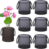6 Pcs Pond Planting Bags, Mesh Aquatic Pond Lily Planter with Handles Reusable Water Gardens Plant Pots for Aquatic Plants, Marsh Plant Garden Terrestrial Plant (6)
