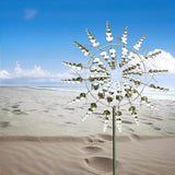 Magical Metal Windmill, Wind Spinners for Yard Garden, Outdoor Spinners, Windmill for Yard, Wind Sculptures & Spinners for Yard Garden Patio Decoration (1PCS Silver)