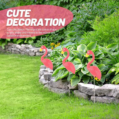 Alasum Resin Flamingo Lawn Ornament with Detachable Legs Weather-Resistant Garden Statue for Outdoor Decor Miniature Landscape Home and Office Decoration