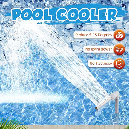 Klleyna Swimming Pool Fountain for Above & In-Ground Pools, Pool Waterfall Water Cooler Sprinkler Sprayer Summer Party Decor (F-Single White)