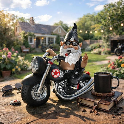 TISEJOY Garden Gnomes Statues 8",Garden Gnomes Outdoor,Gnomes Decorations for Yard, Gnome Garden Statue Indoor and Outdoor, Gnome Sculptures for Desk Patio Backyard and Windowsill,Garden Gifts for Mom
